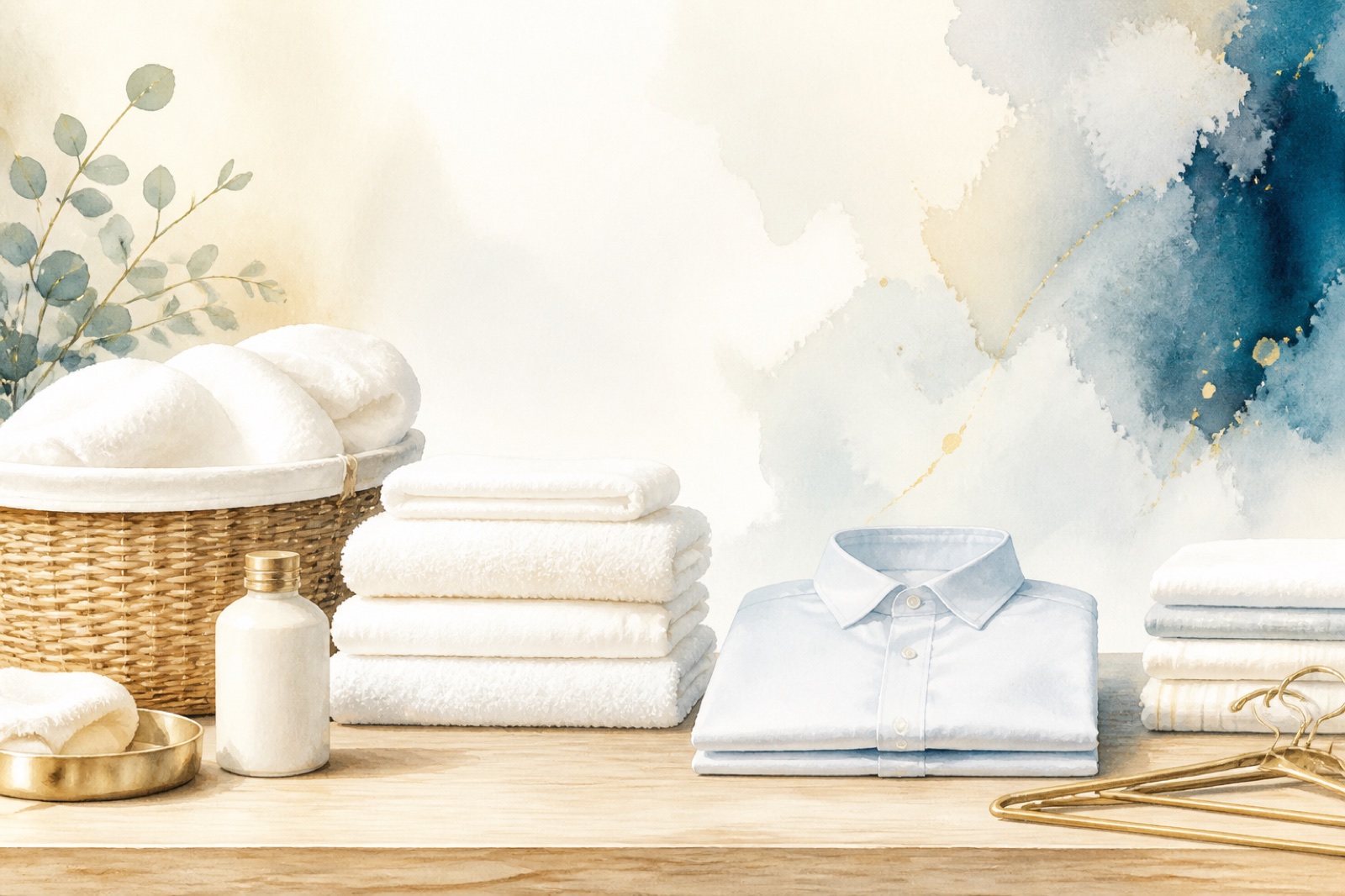 Illustration de linge propre et soigneusement plié