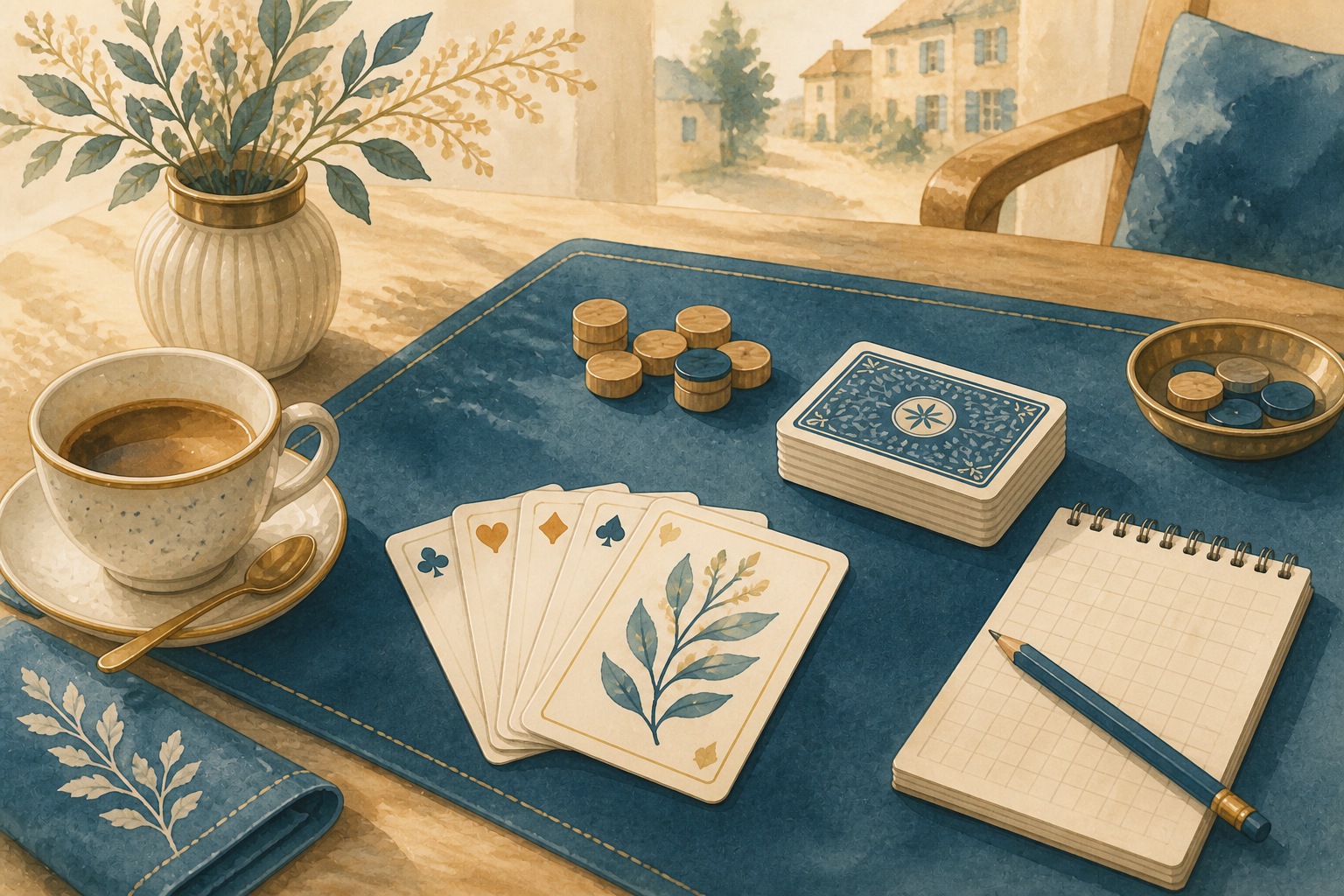 Illustration de jeux de cartes pour le Club du Temps Libre