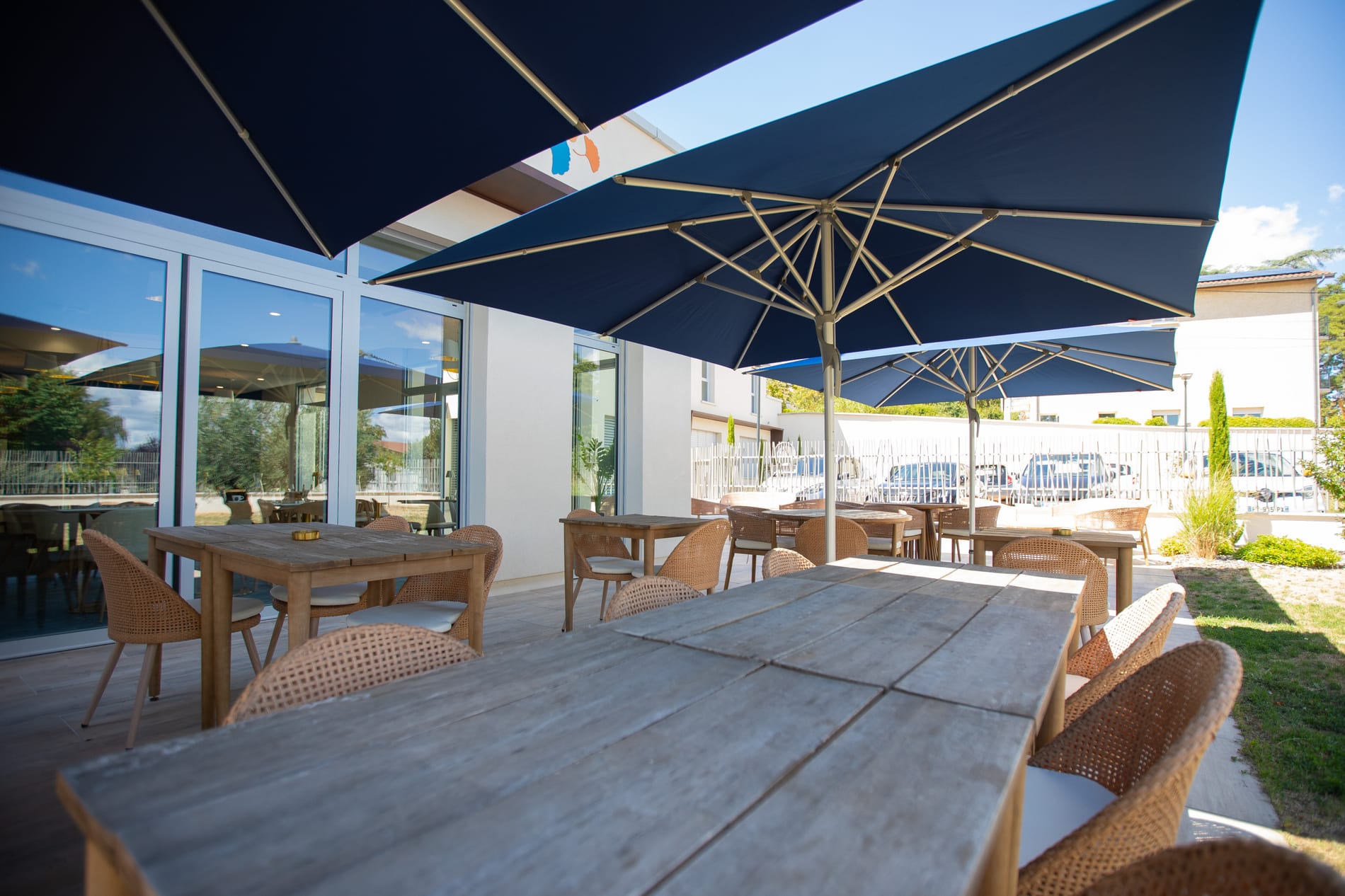Terrasse du restaurant Chez Cladie à Villié-Morgon